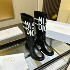 Noir Graphic Tall Boots