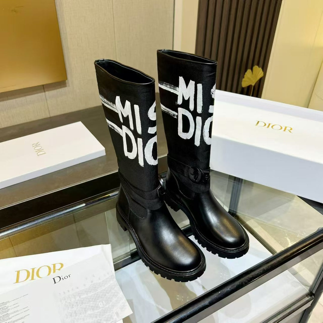 Noir Graphic Tall Boots