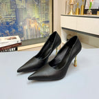 The Sculpted Gold Stiletto