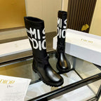 Noir Graphic Tall Boots