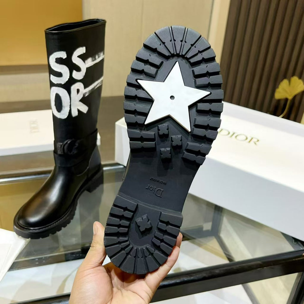 Noir Graphic Tall Boots