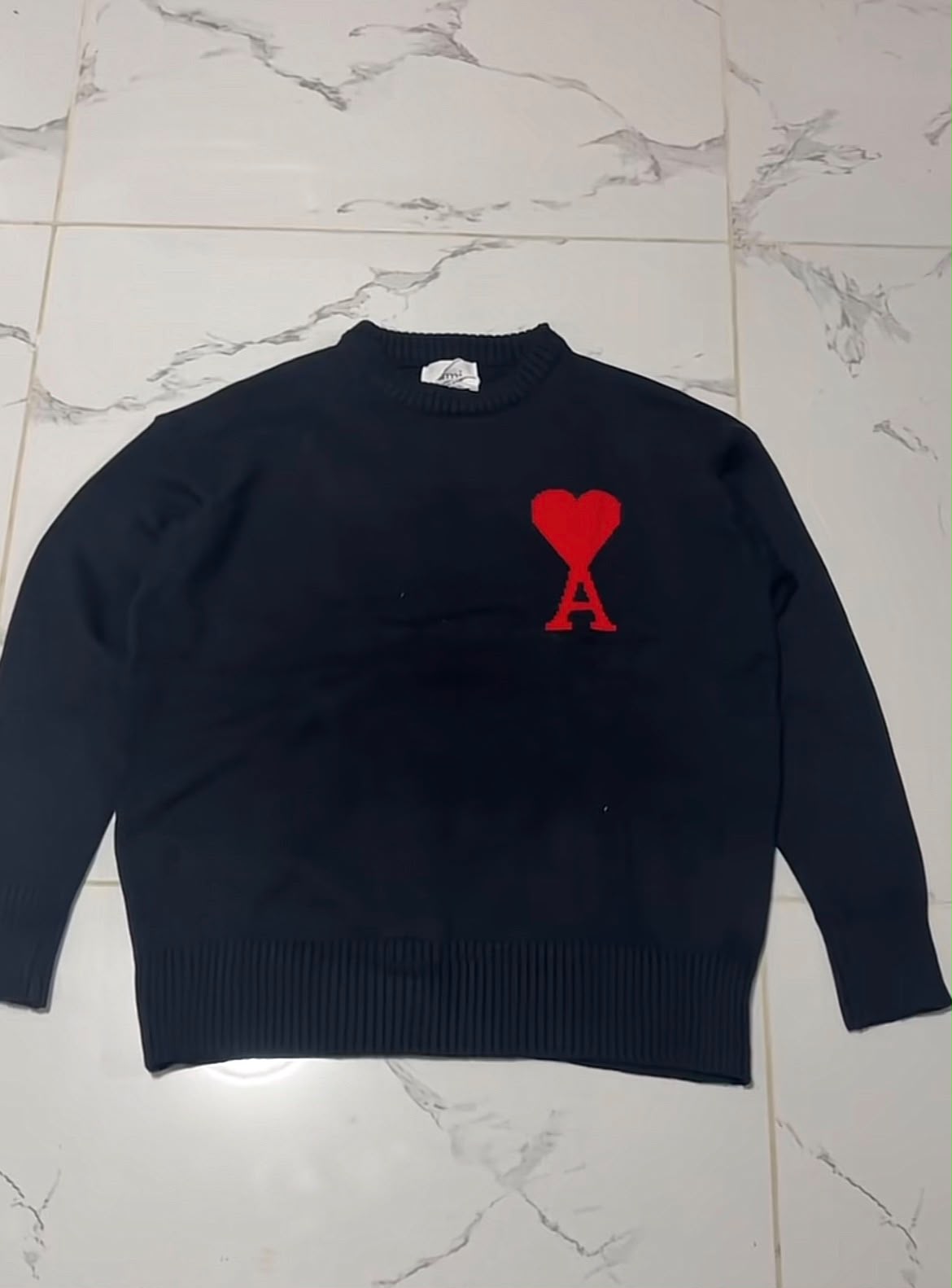 Ami de Cœur Knit Sweater – Navy Blue