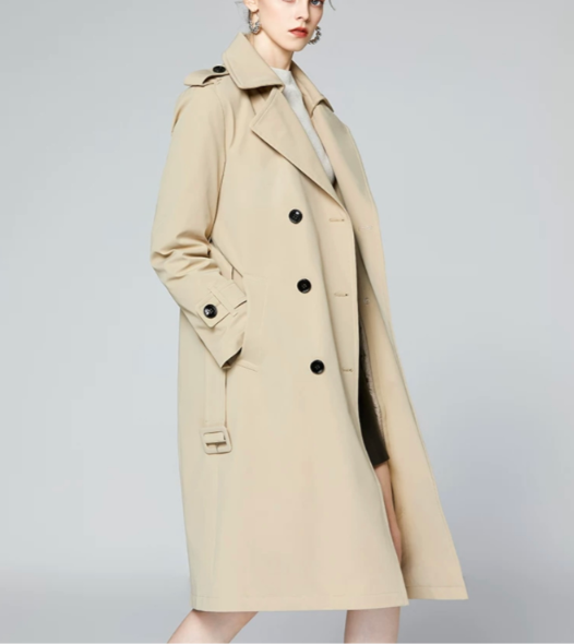 Classic Double-Breasted Trench Coat