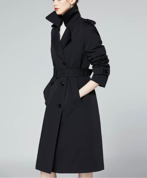Classic Double-Breasted Trench Coat