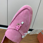 Rose Suede Loafers