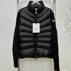 Knit-Sleeve Down Cardigan