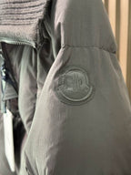 Black Knitted Shawl Puffer
