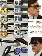 Classic Rectangular Acetate Sunglasses