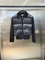 Wool Knit Sleeve Down Jacket