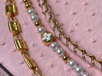 Capucines Trilogy Chain 3-in-1 Pink Ostrich Pearl