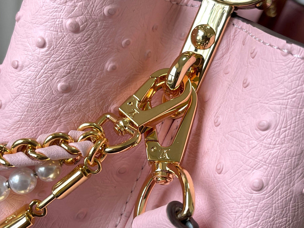 Capucines Trilogy Chain 3-in-1 Pink Ostrich Pearl