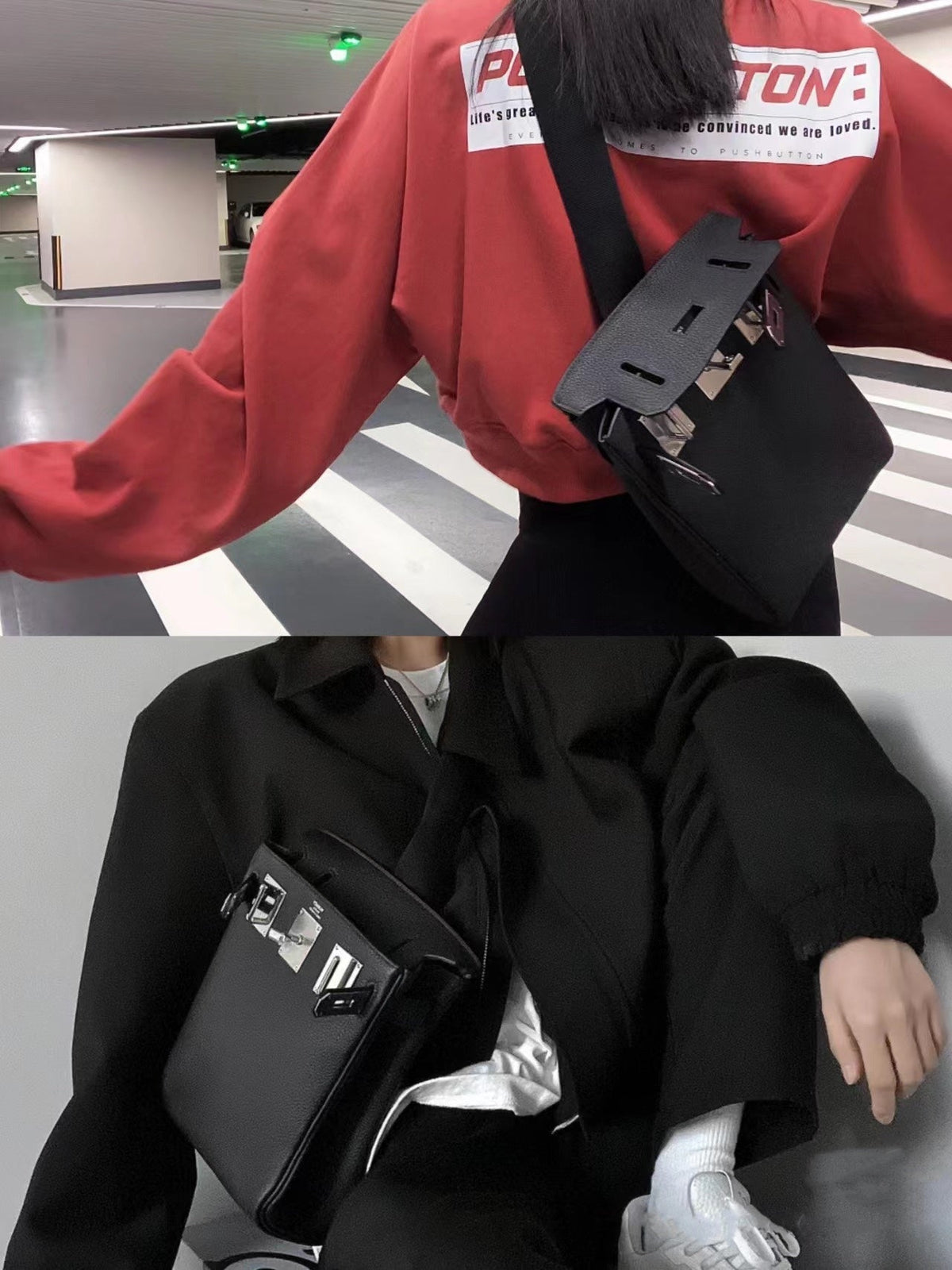 Togo Leather Chest Bag