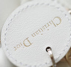 Mini Book Style Handbag – White Leather (21.5cm)