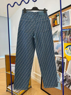 Monogram Pattern Denim Jeans
