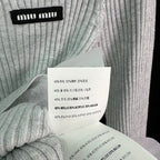 Ribbed High-Neck Wool Sweater
