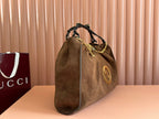 Blondie Large Tote Bag Brown Suede