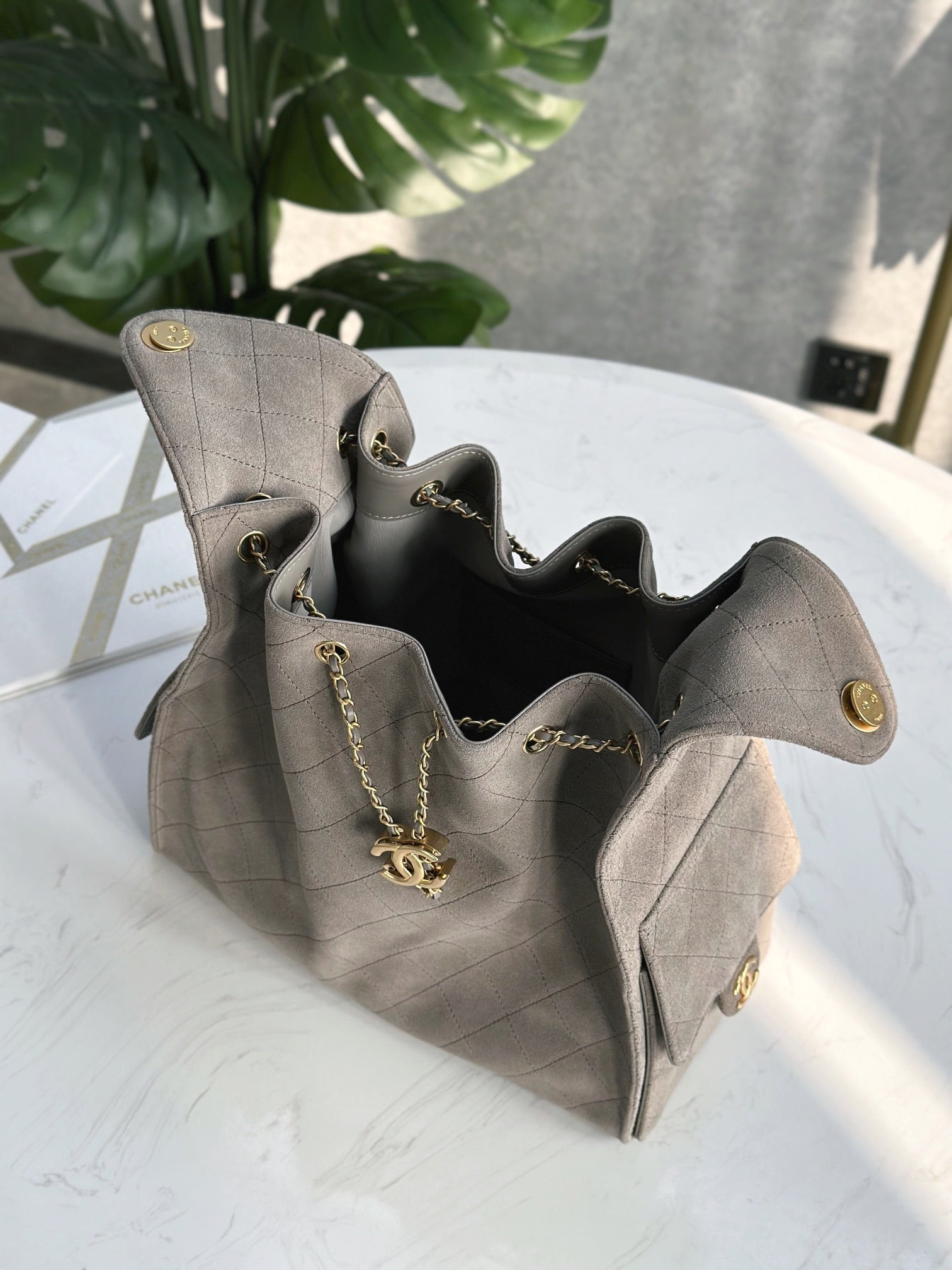 Frosted Suede Hobo Bucket Bag – 2 Sizes