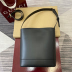 Bucket Bag Black Leather
