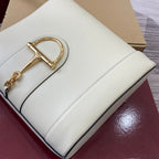 Bucket Bag White Leather