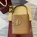 Bucket Bag Brown Leather