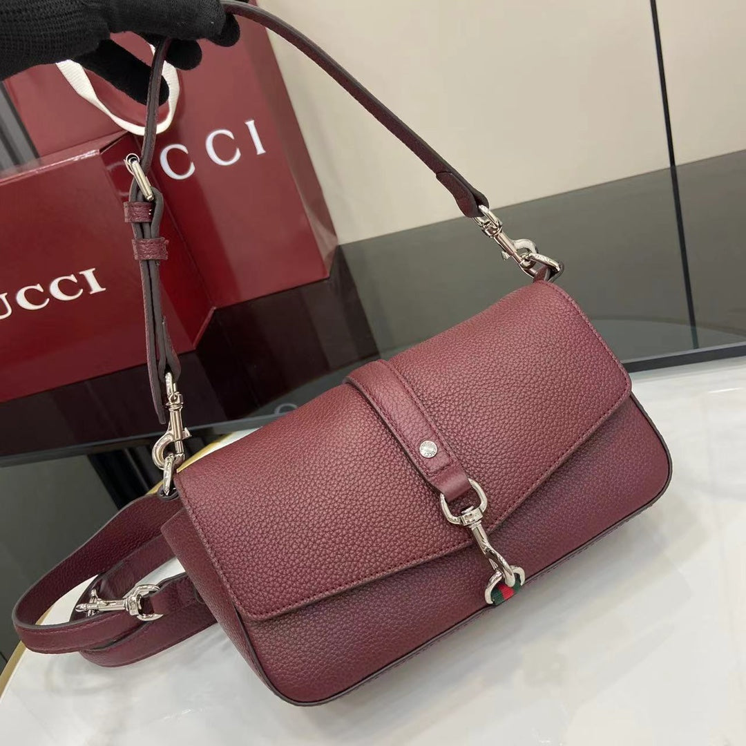 Crossbody Bag Ancora Red Leather