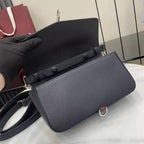 Crossbody Bag Black Grained Leather – Spring/Summer 2025