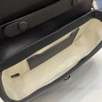 Crossbody Bag Black Grained Leather – Spring/Summer 2025