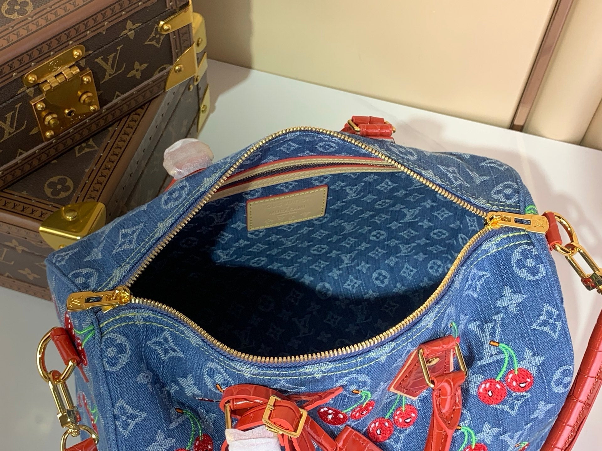 Monogram Denim Cerise
