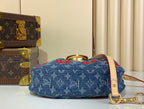 Shoulder Bag Monogram Denim Cerise